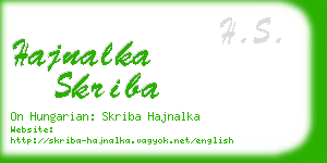 hajnalka skriba business card